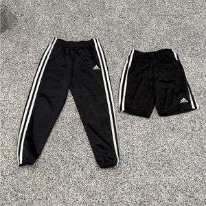 Adidas Black pants and shorts size 6